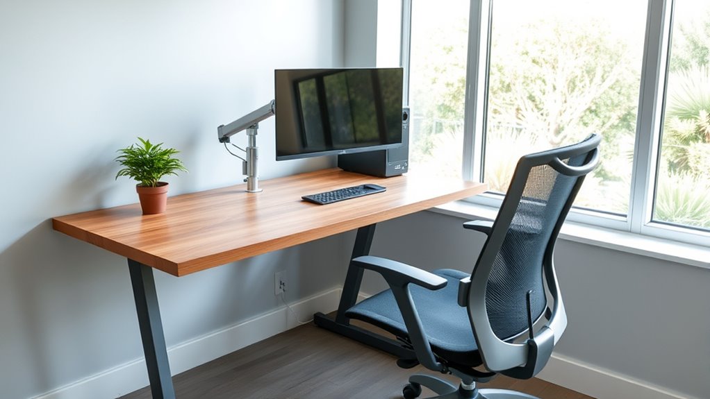 adjust desk and chair ergonomics