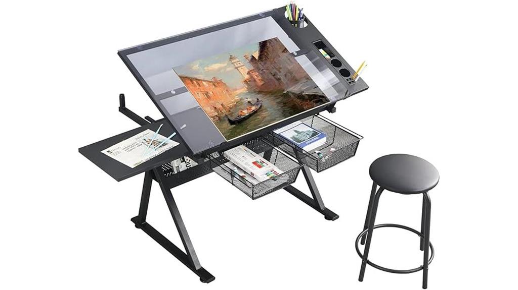 adjustable artist drafting table