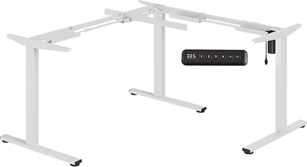 adjustable corner desk frame