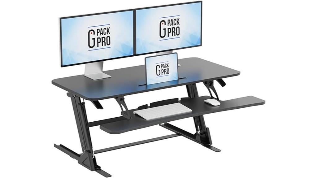 adjustable desk converter height
