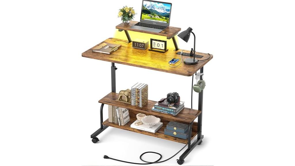 adjustable desk with power