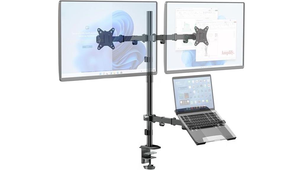 adjustable dual monitor laptop mount