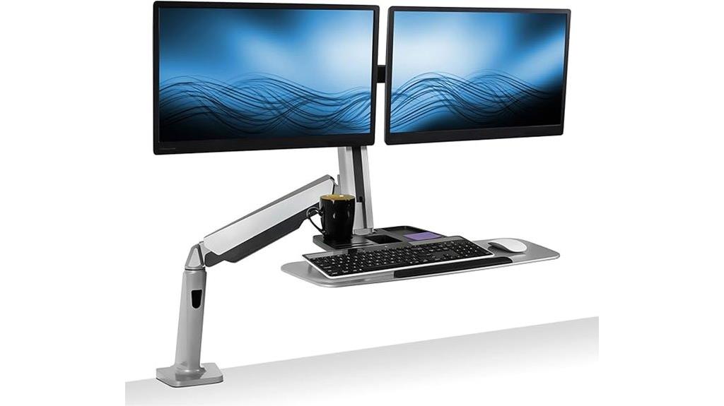 adjustable dual monitor stand