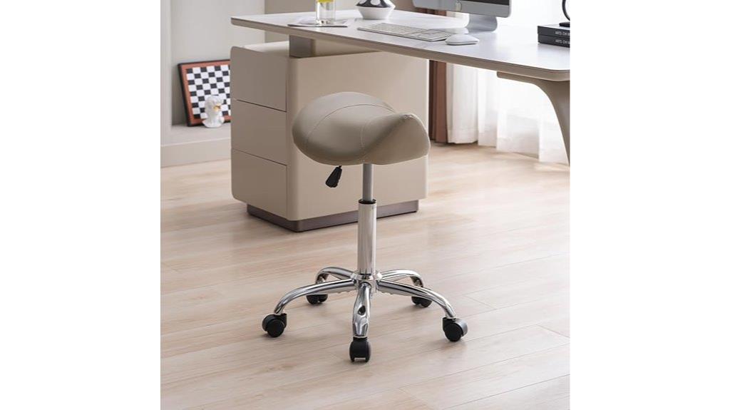 adjustable faux leather stool