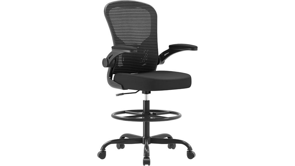 adjustable footrest drafting chair