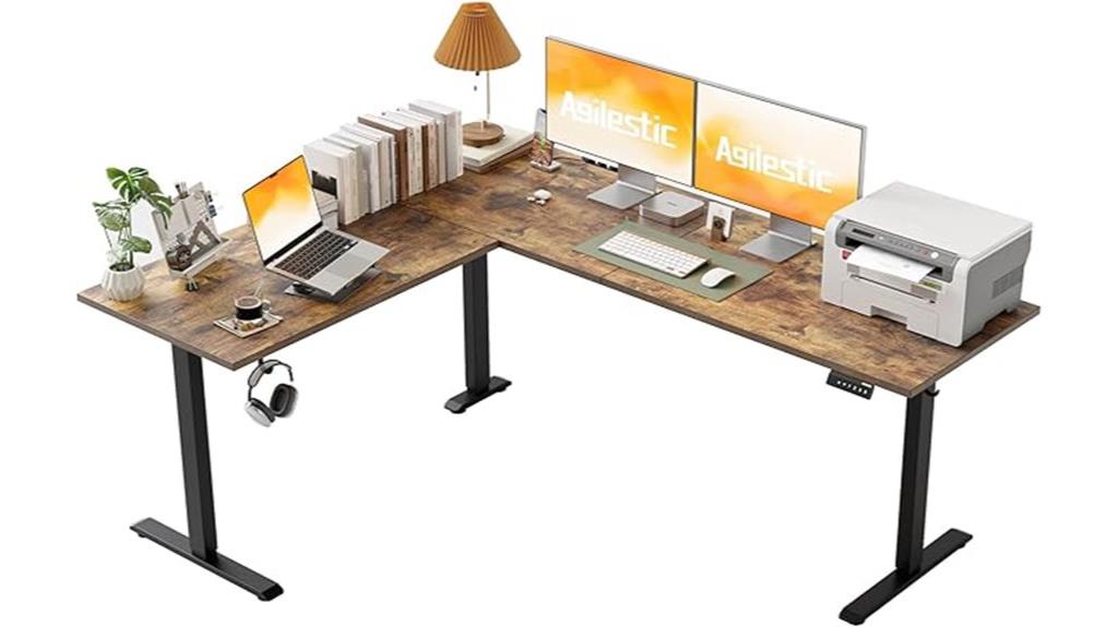 adjustable l shaped desk