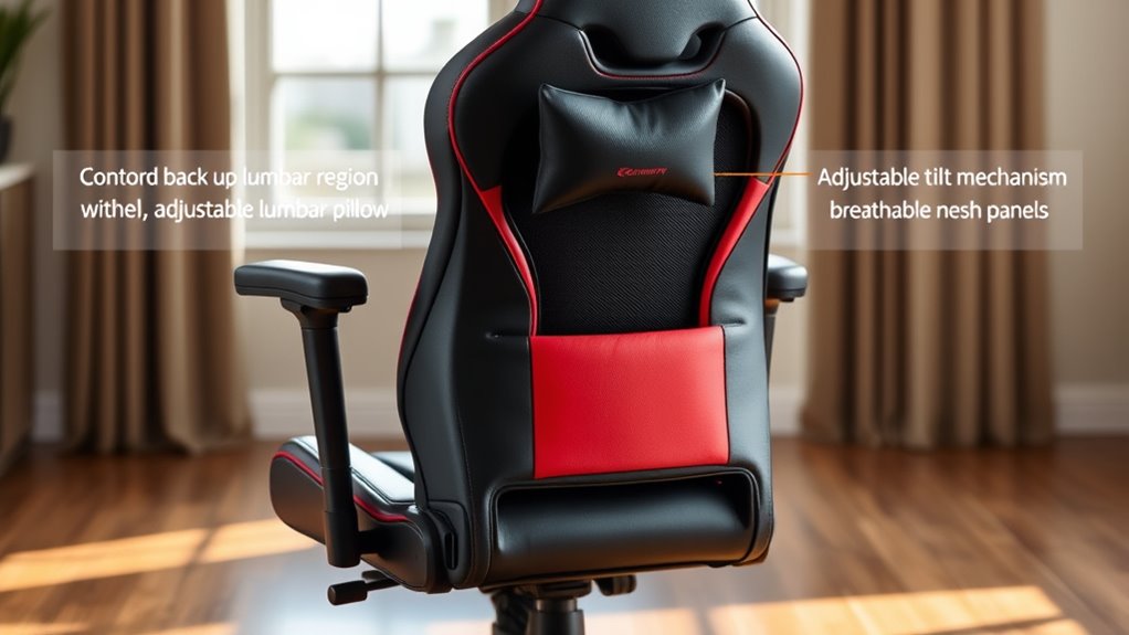 adjustable lumbar support features