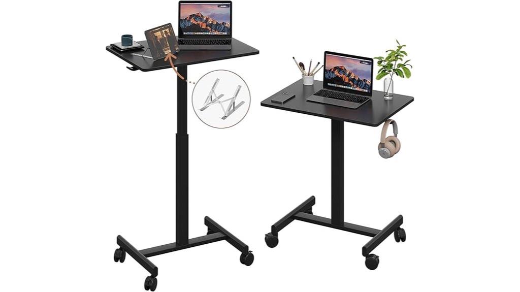 adjustable mobile standing desk