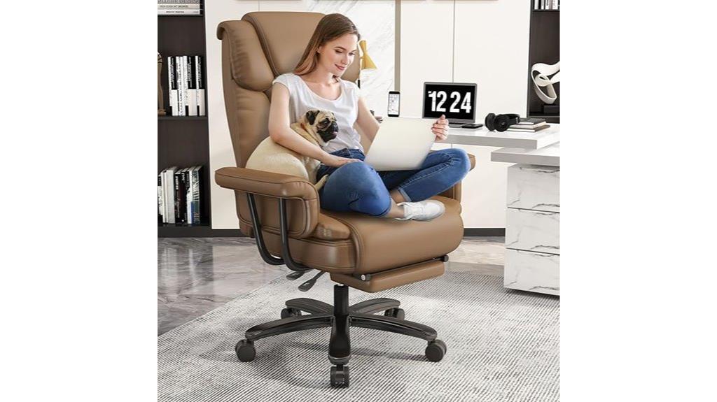 adjustable reclining office chair