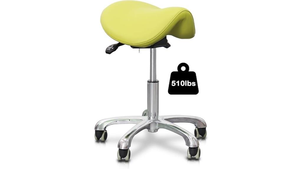 adjustable rolling saddle stool