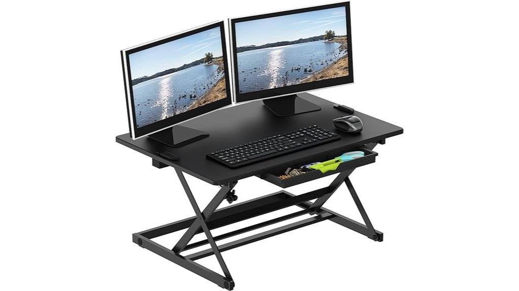 adjustable standing desk riser