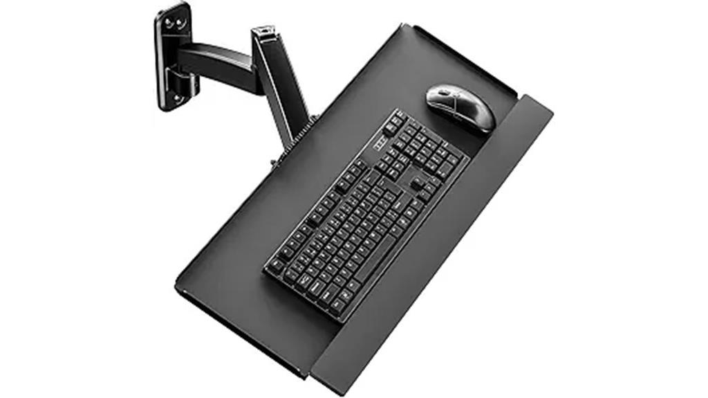 adjustable wall mount keyboard tray
