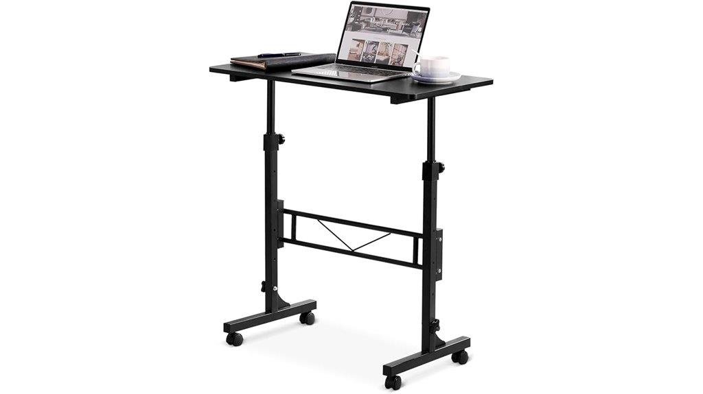 adjustable wheeled desk
