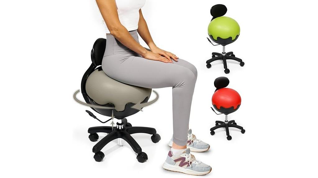 adjustable yoga ball chair
