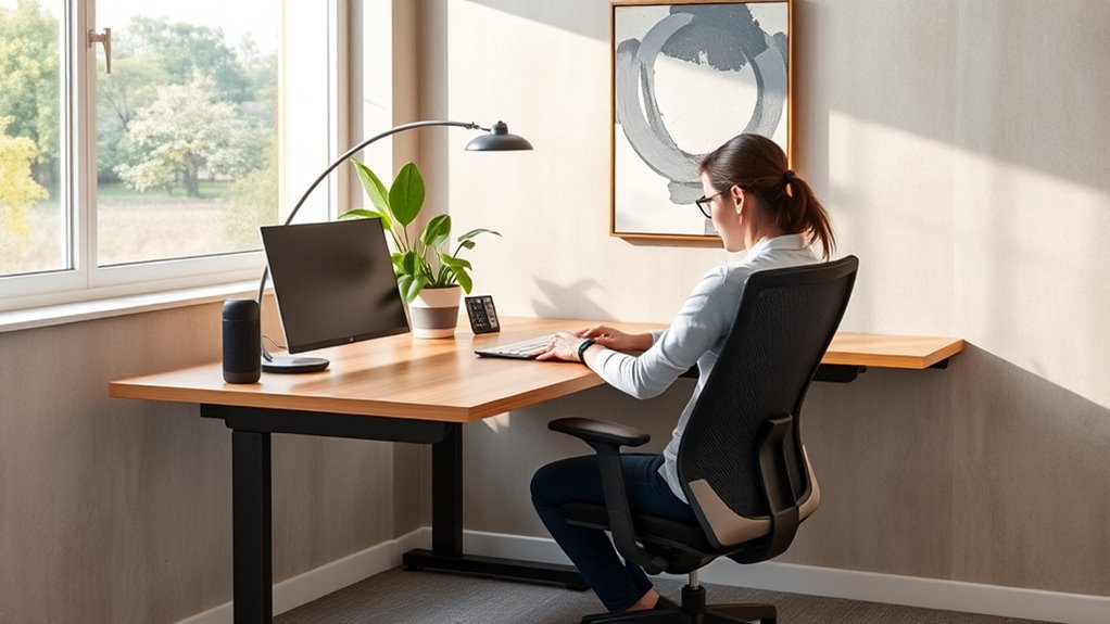 balanced stylish functional workspace