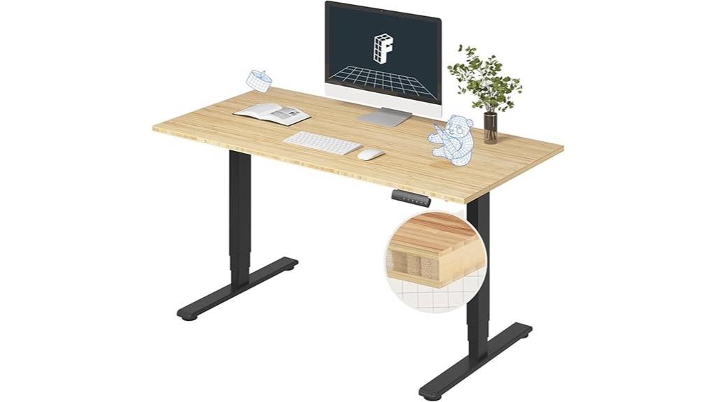 bamboo adjustable standing desk