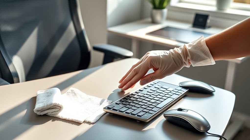 clean and maintain ergonomic gear