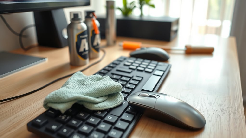 clean inspect sanitize peripherals