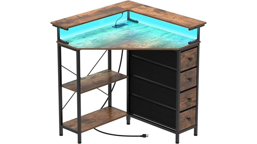 compact corner desk with storage