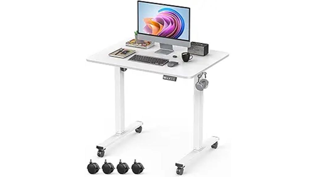 compact height adjustable desk