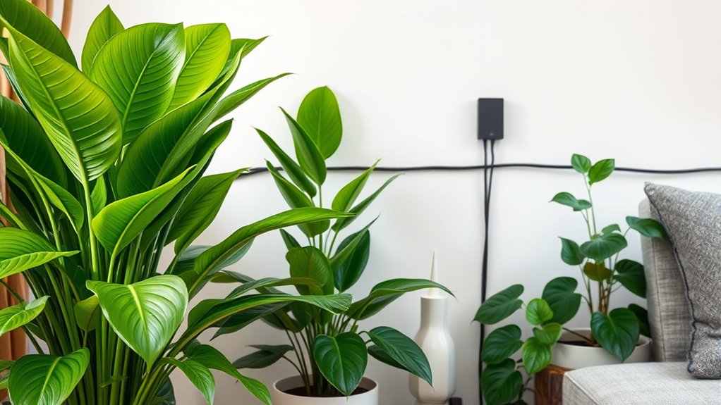 conceal cables with decor