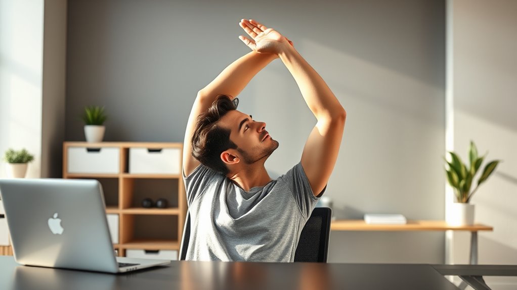 controlled relaxed shoulder stretch