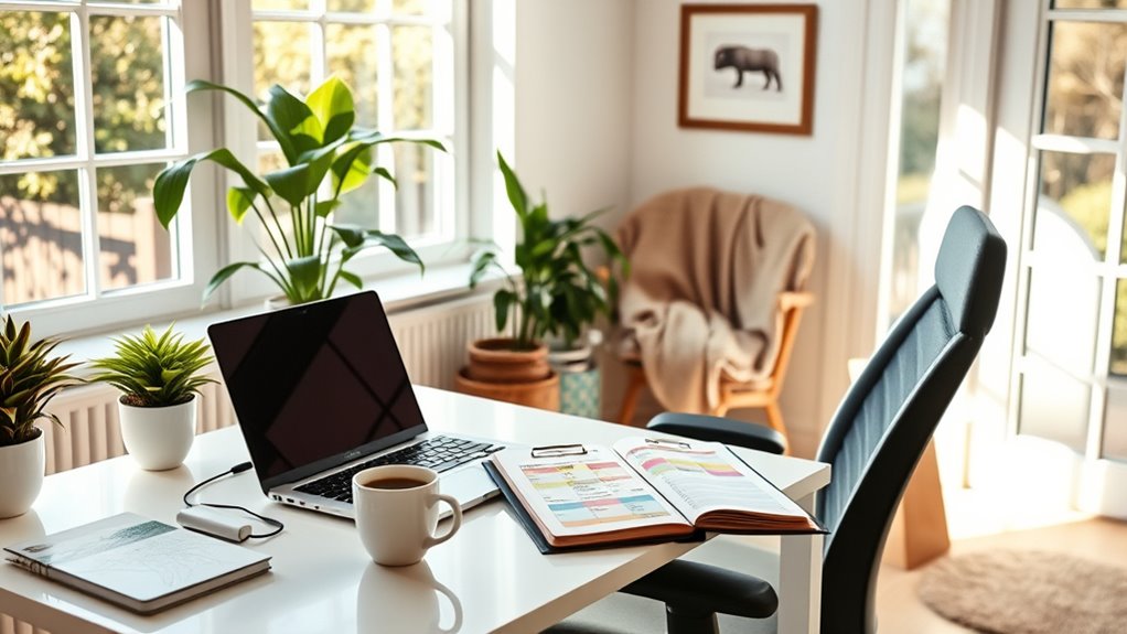 create balanced remote work schedule