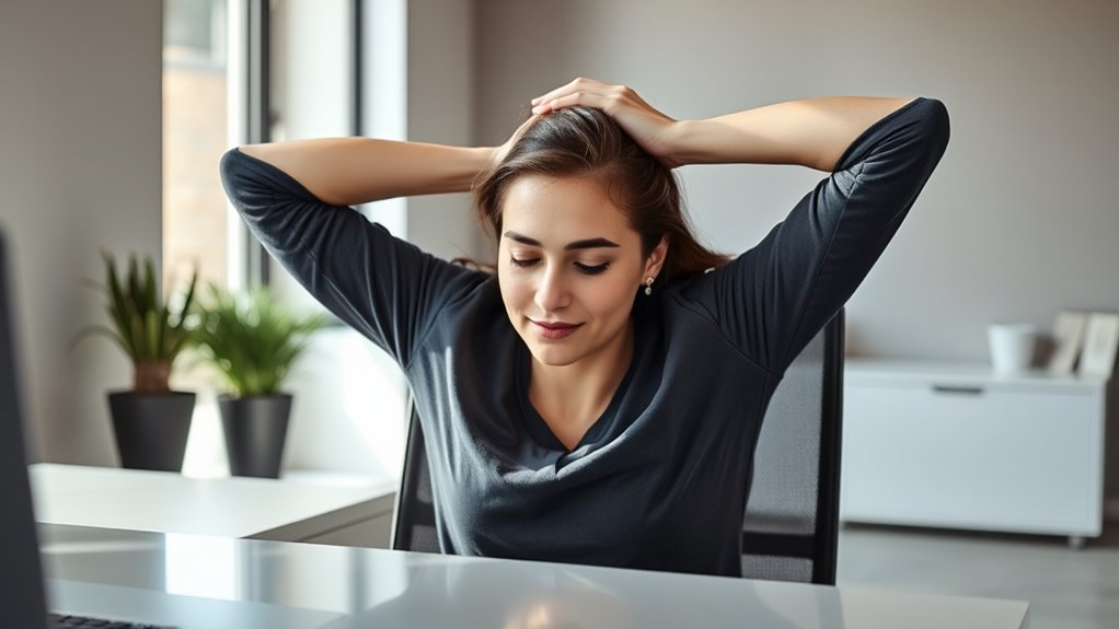 desk shoulder stretch routine