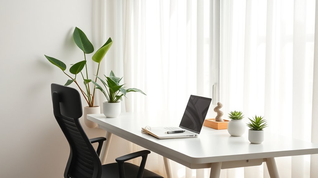 distraction free home office setup