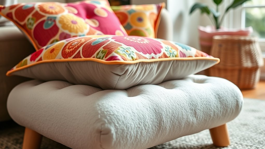 diy cushioned footstool craft
