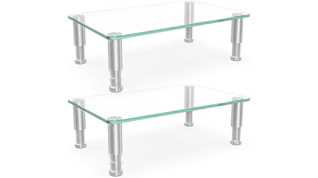 dual adjustable monitor stands
