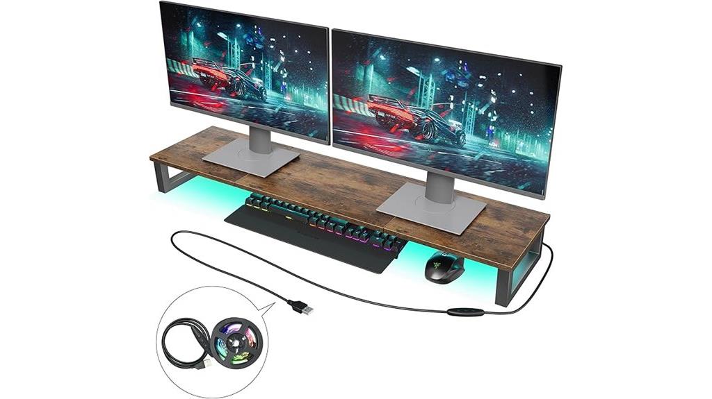 dual led rgb monitor stand