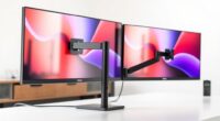 dual monitor arms with cable management