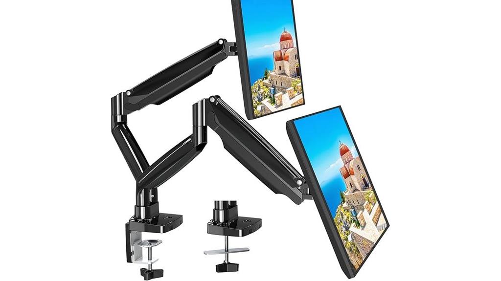dual monitor desk mount