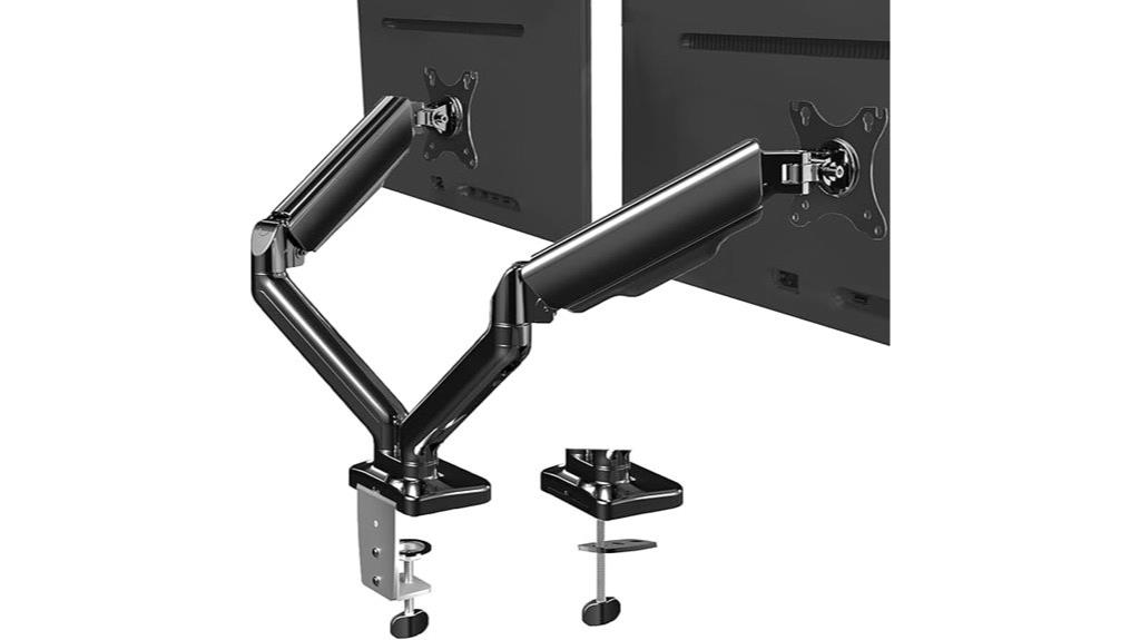 dual monitor desk mount