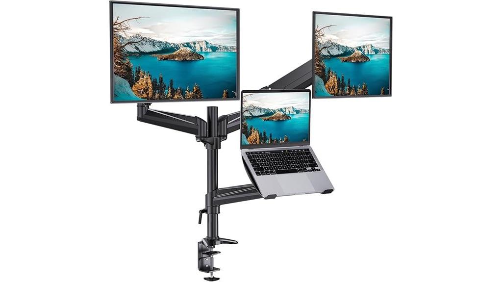 dual monitor laptop mount