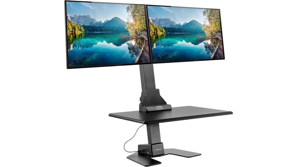 dual monitor standing desk