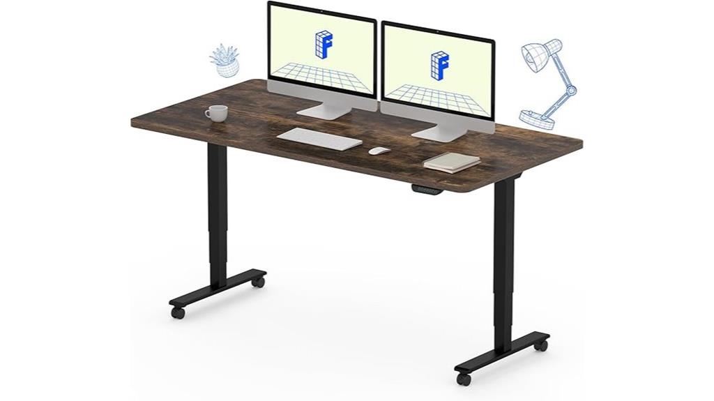 dual motor electric desk