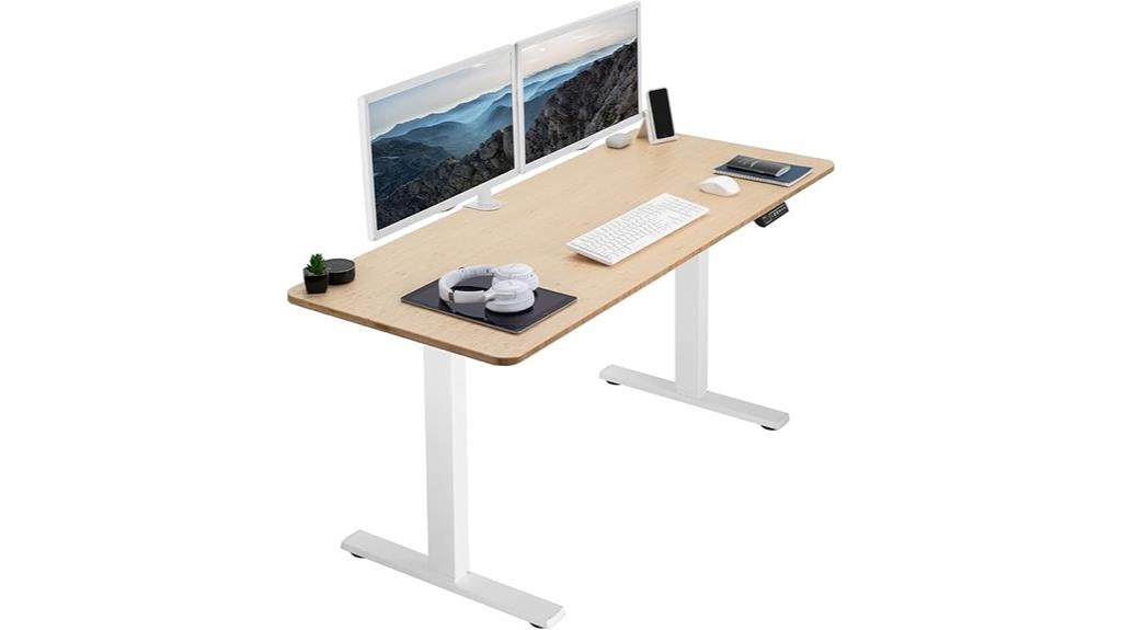 electric bamboo desk