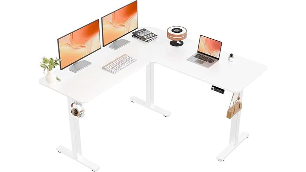 electric corner standing desk