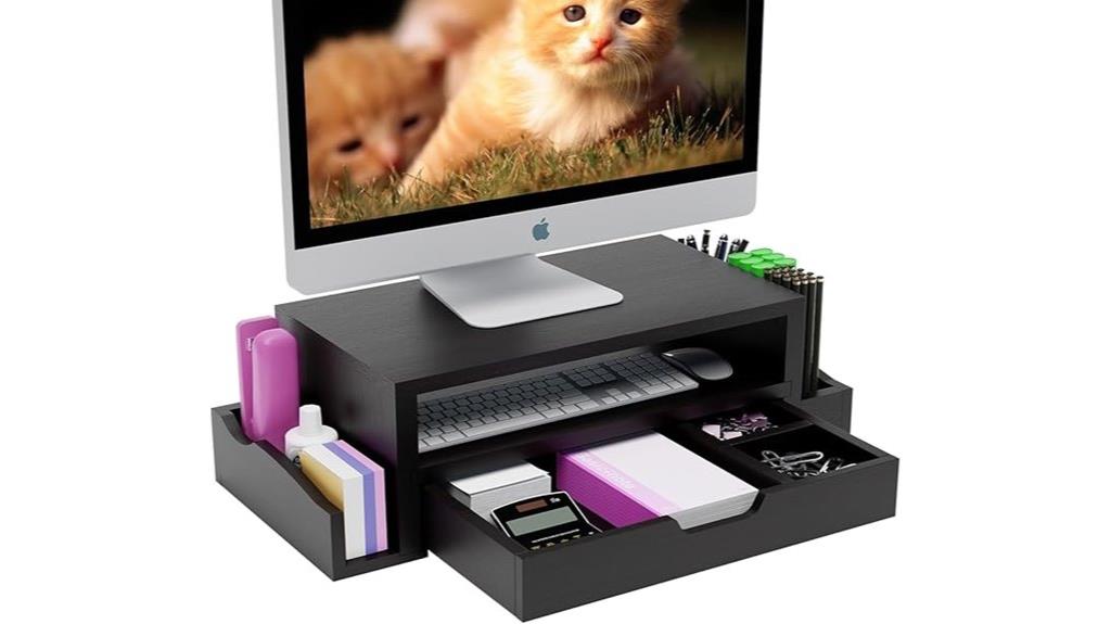 elevated desk organization solution