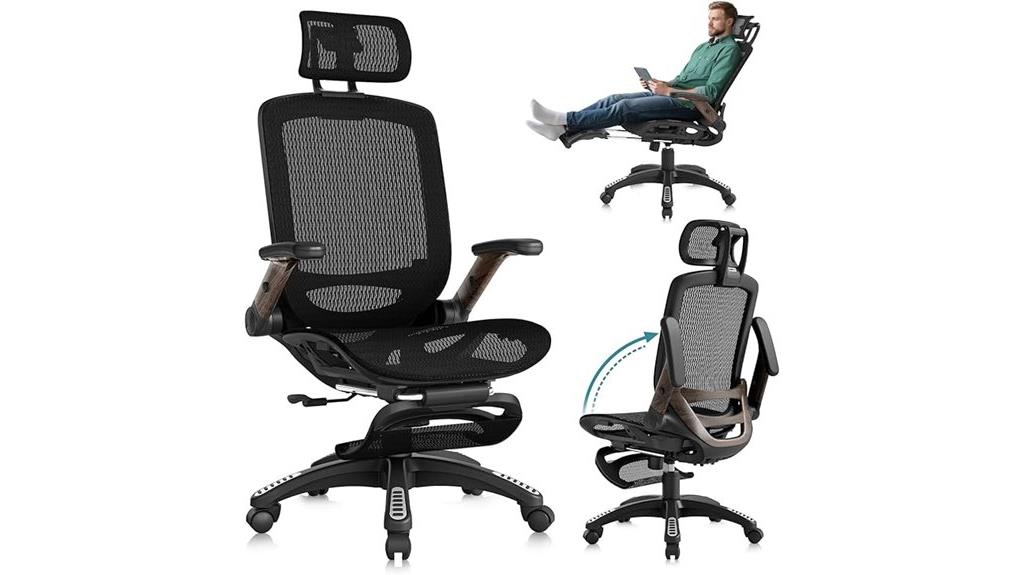 ergonomic chair with footrest