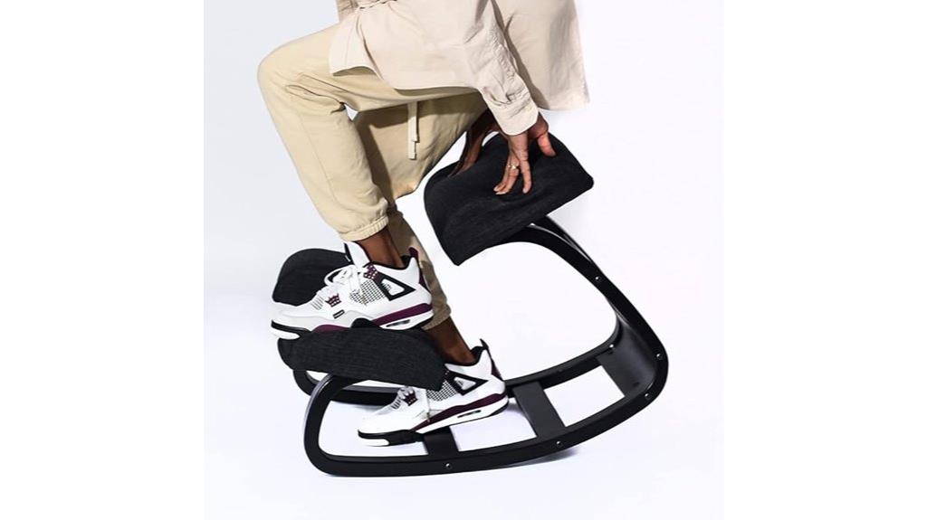 ergonomic cushioned kneeling chair