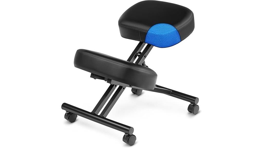 ergonomic kneeling chair with memory foam