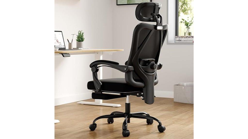 ergonomic office chair with footrest
