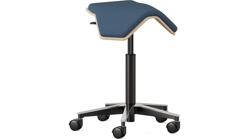 ergonomic saddle rolling chair