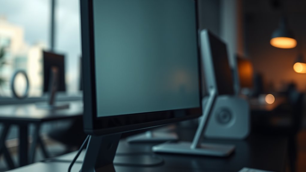 ergonomic setup and eye protection