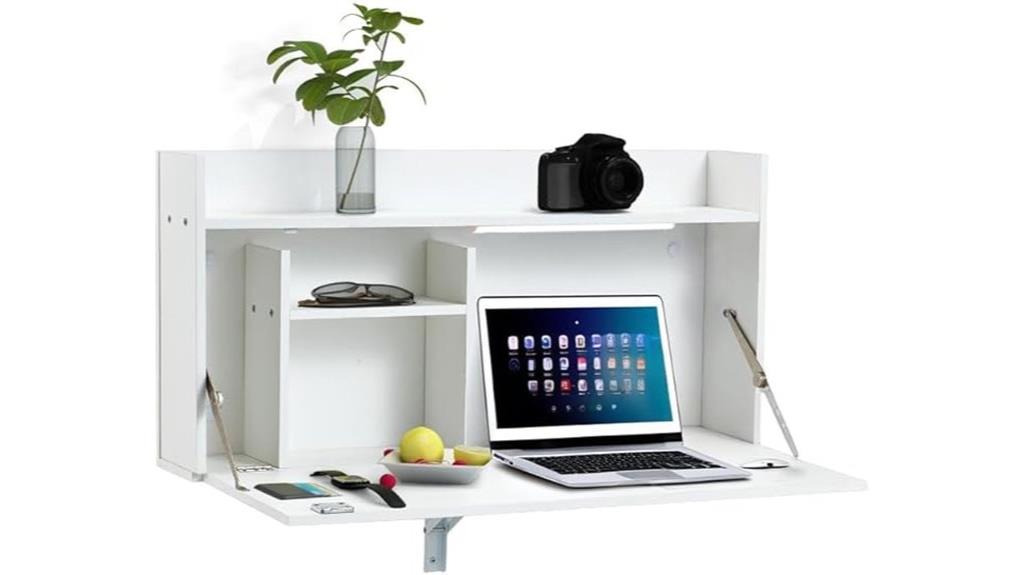 foldable desk with lighting
