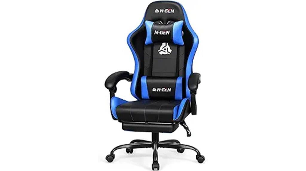 gaming chair with footrest