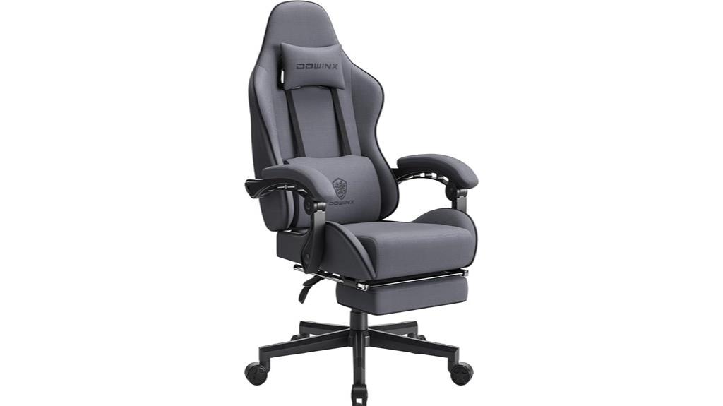 gaming chair with footrest